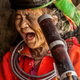 Smoking with a Hmong woman.